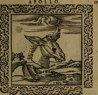 Picture 24 of 375 from Ori Apollinis Niliaci, De sacris Aegyptiorum notis, Aegyptiacè expressis : libri duo, iconibus illustrati, & aucti : nunc primùm in latinum ac gallicum sermonem conversi (1574), leaf 50