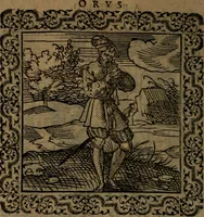 Picture 42 of 375 from Ori Apollinis Niliaci, De sacris Aegyptiorum notis, Aegyptiacè expressis : libri duo, iconibus illustrati, & aucti : nunc primùm in latinum ac gallicum sermonem conversi (1574), leaf 71