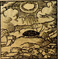 An illustration from Ori Apollonis Niliaci, de sacris notis & sculpturis libri duo, vbi ad fidem vetudti codicis manu scripti restituta sunt loca permulta, corrupta ante ac deplorata (1551)