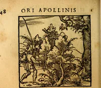An illustration from Ori Apollonis Niliaci, de sacris notis & sculpturis libri duo, vbi ad fidem vetudti codicis manu scripti restituta sunt loca permulta, corrupta ante ac deplorata (1551)
