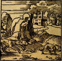 An illustration from Ori Apollonis Niliaci, de sacris notis & sculpturis libri duo, vbi ad fidem vetudti codicis manu scripti restituta sunt loca permulta, corrupta ante ac deplorata (1551)