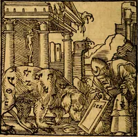 An illustration from Ori Apollonis Niliaci, de sacris notis & sculpturis libri duo, vbi ad fidem vetudti codicis manu scripti restituta sunt loca permulta, corrupta ante ac deplorata (1551)
