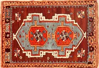 An illustration from The oriental rug; a monograph on eastern rugs and carpets, saddle-bags, mats & pillows, with a consideration of kinds and classes, types borders, figures, dyes, symbols, etc., together with some practical advice to collectors (1909)