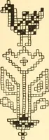 An illustration from The oriental rug; a monograph on eastern rugs and carpets, saddle-bags, mats & pillows, with a consideration of kinds and classes, types borders, figures, dyes, symbols, etc., together with some practical advice to collectors (1909)