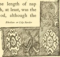Picture 6 of 20 from The oriental rug; a monograph on eastern rugs and carpets, saddle-bags, mats & pillows, with a consideration of kinds and classes, types borders, figures, dyes, symbols, etc., together with some practical advice to collectors (1909), leaf 44