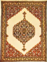 An illustration from The oriental rug; a monograph on eastern rugs and carpets, saddle-bags, mats & pillows, with a consideration of kinds and classes, types borders, figures, dyes, symbols, etc., together with some practical advice to collectors (1909)