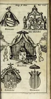 An illustration from Origine des ornemens des armoiries (1680)