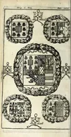 An illustration from Origine des ornemens des armoiries (1680)