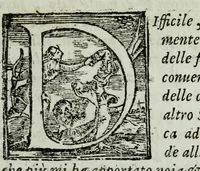 An illustration from Origine e fatti delle famiglie illustri d'Italia (1670)