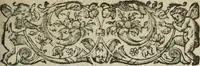 An illustration from Origines des chevaliers, armoiries et heraux, ensemble de l'ordonnance, armes, [et] instruments desquels les François ont anciennement usé en leurs guerres; recueillies (1606)