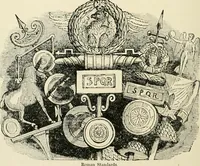 An illustration from Origin and history of the American flag and of the naval and yacht-club signals, seals and arms, and principal national songs of the United States, with a chronicle of the symbols, standards, banners, and flags of ancient and modern nations (1917)