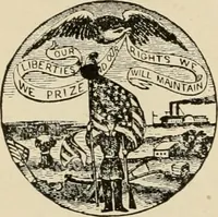 An illustration from Origin and history of the American flag and of the naval and yacht-club signals, seals and arms, and principal national songs of the United States, with a chronicle of the symbols, standards, banners, and flags of ancient and modern nations (1917)