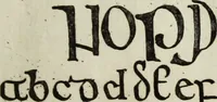 An illustration from The origin and progress of writing, as well hieroglyphic as elementary, illustrated by engravings taken from marbles, manuscripts and charters, ancient and modern : also some account of the origin and progress of printing (1784)