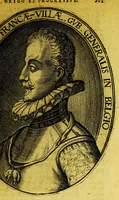 An illustration from Origo & historia belgicorum tumultuum. : Immanissimaeque crudelitatis per Cliviam & VVestphaliam patratae fidelissime conscripta & tabellis aeneis repraesentata: accedit Historia de furoribus gallicis. (1619)