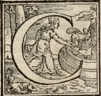An illustration from Orlando furioso. / (1556)