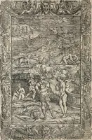 An illustration from Orlando furioso. / (1556)
