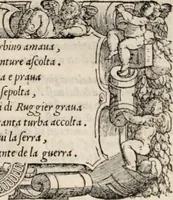 An illustration from Orlando furioso. / (1556)