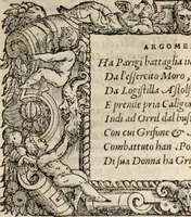 An illustration from Orlando furioso. / (1556)