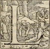 An illustration from Orlando furioso. / (1556)