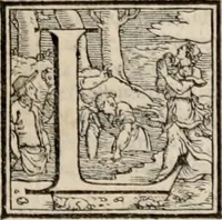 An illustration from Orlando furioso. / (1556)