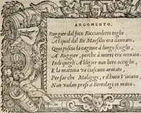 An illustration from Orlando furioso. / (1556)