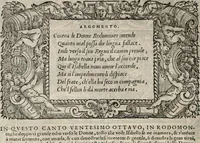 An illustration from Orlando furioso. / (1556)