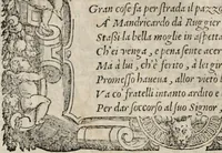 An illustration from Orlando furioso. / (1556)