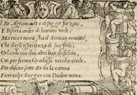 An illustration from Orlando furioso. / (1556)