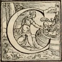 An illustration from Orlando furioso. / (1556)