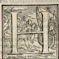 An illustration from Orlando furioso. / (1556)