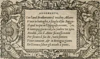 An illustration from Orlando furioso. / (1556)