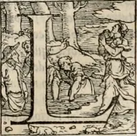 An illustration from Orlando furioso. / (1556)