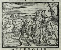 An illustration from Orlando fvrioso di M. Lodovico Ariosto : con gli argomenti in ottaua rima di M. Lodouico Dolce ; et con l'allegorie à ciascun canto di Thomaso Porcacchi da Castiglione Aretino, diligentemente corretto, & di nuoue figure adornato (1600)