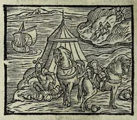 Picture 43 of 56 from Orlando fvrioso di M. Lodovico Ariosto : con gli argomenti in ottaua rima di M. Lodouico Dolce ; et con l'allegorie à ciascun canto di Thomaso Porcacchi da Castiglione Aretino, diligentemente corretto, & di nuoue figure adornato (1600), leaf 898