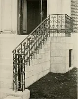 An illustration from Ornamental iron work : stairs, fire-escapes, marquises, gates, railings, grilles, fences. (1915)
