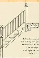 An illustration from Ornamental iron work : stairs, fire-escapes, marquises, gates, railings, grilles, fences. (1915)