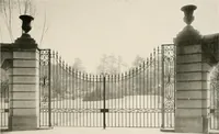 An illustration from Ornamental iron work : stairs, fire-escapes, marquises, gates, railings, grilles, fences. (1915)
