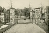 An illustration from Ornamental iron work : stairs, fire-escapes, marquises, gates, railings, grilles, fences. (1915)