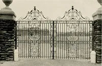 An illustration from Ornamental iron work : stairs, fire-escapes, marquises, gates, railings, grilles, fences. (1915)