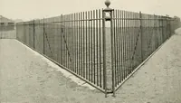 An illustration from Ornamental iron work : stairs, fire-escapes, marquises, gates, railings, grilles, fences. (1915)