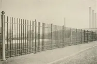 An illustration from Ornamental iron work : stairs, fire-escapes, marquises, gates, railings, grilles, fences. (1915)
