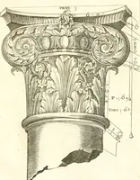 An illustration from Ornamenti d'architettura ritrovati fra le ruine delle antiche fabriche di Roma, nuovamente dati in luce (1537)