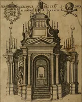 An illustration from Ornamenti di fabriche antiche et moderne dell'alma città di Roma : con le sue dichiarationi fatte da Bartolommeo Rossi fiorentino (1600)