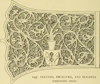 Picture 225 of 274 from Ornament & its application; a book for students, treating in a practical way of the relation of design to material, tools and methods of work (1904), leaf 283