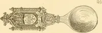 An illustration from Ornaments of the XVth and XVIth centuries. Ancient timber houses at Rouen, Caen, Bauvais, &c., Gothic furniture of the XVth century. Designs for gold & silver ornaments, and designs for iron & brass-work in the style of the XVth & XVIth centuries (1836)