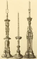 An illustration from Ornaments of the XVth and XVIth centuries. Ancient timber houses at Rouen, Caen, Bauvais, &c., Gothic furniture of the XVth century. Designs for gold & silver ornaments, and designs for iron & brass-work in the style of the XVth & XVIth centuries (1836)
