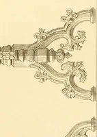 An illustration from Ornaments of the XVth and XVIth centuries. Ancient timber houses at Rouen, Caen, Bauvais, &c., Gothic furniture of the XVth century. Designs for gold & silver ornaments, and designs for iron & brass-work in the style of the XVth & XVIth centuries (1836)