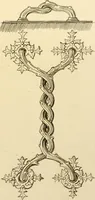 An illustration from Ornaments of the XVth and XVIth centuries. Ancient timber houses at Rouen, Caen, Bauvais, &c., Gothic furniture of the XVth century. Designs for gold & silver ornaments, and designs for iron & brass-work in the style of the XVth & XVIth centuries (1836)