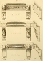 An illustration from Ornaments of the XVth and XVIth centuries. Ancient timber houses at Rouen, Caen, Bauvais, &c., Gothic furniture of the XVth century. Designs for gold & silver ornaments, and designs for iron & brass-work in the style of the XVth & XVIth centuries (1836)