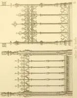 An illustration from Ornaments of the XVth and XVIth centuries. Ancient timber houses at Rouen, Caen, Bauvais, &c., Gothic furniture of the XVth century. Designs for gold & silver ornaments, and designs for iron & brass-work in the style of the XVth & XVIth centuries (1836)